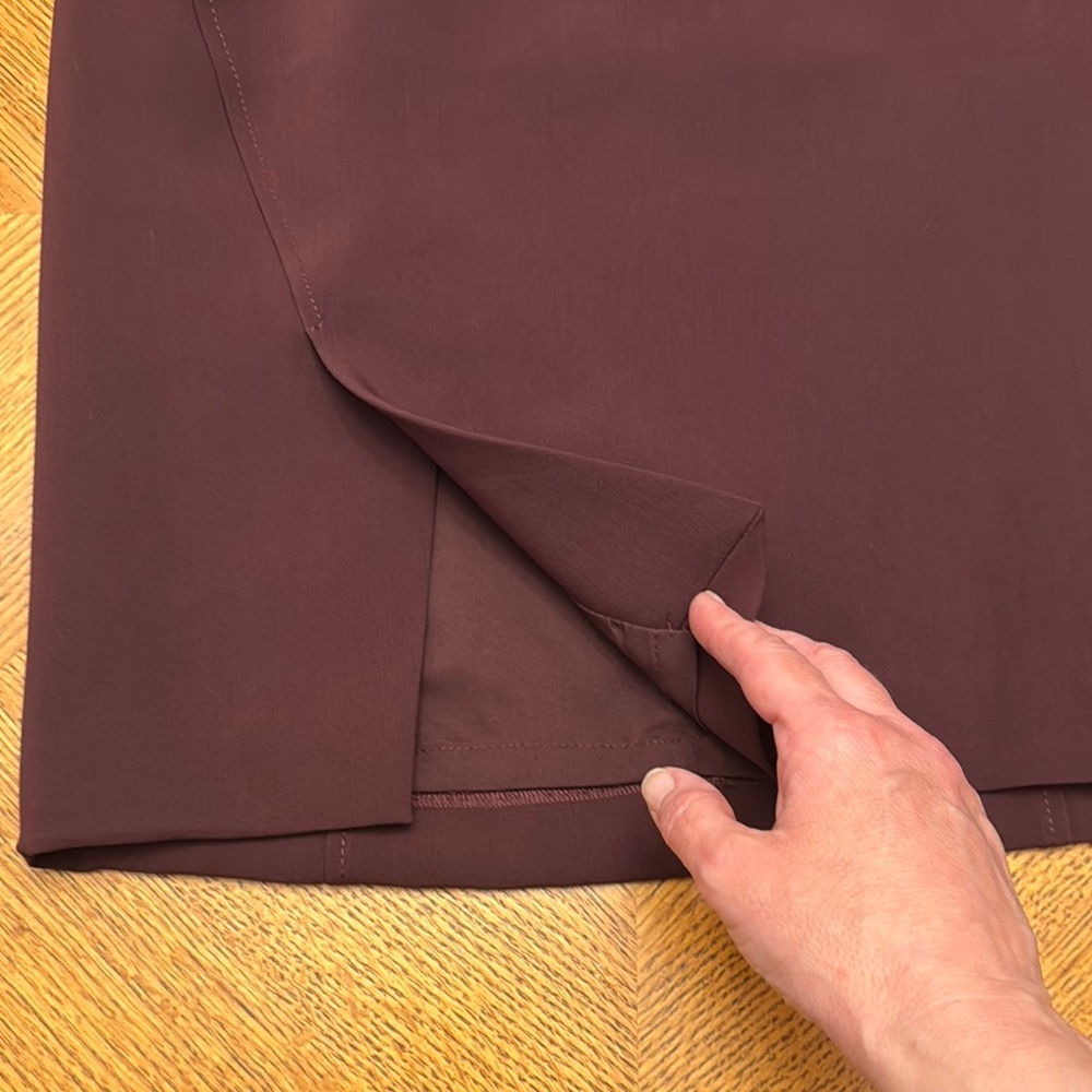 White House Black Market Burgundy Pencil Skirt Size 10 - Picture 8 of 10